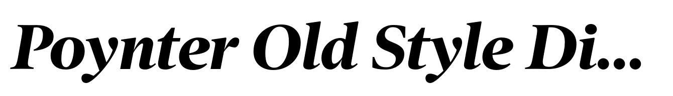 Poynter Old Style Display Bold Italic